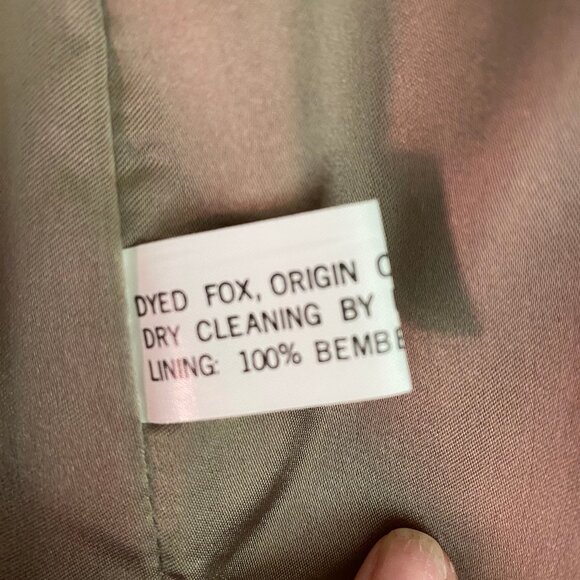 Vintage Fox Fur Coat Spotted Lynx Dyed 27 " Jacket Women's Size Small - Picture 6 of 14